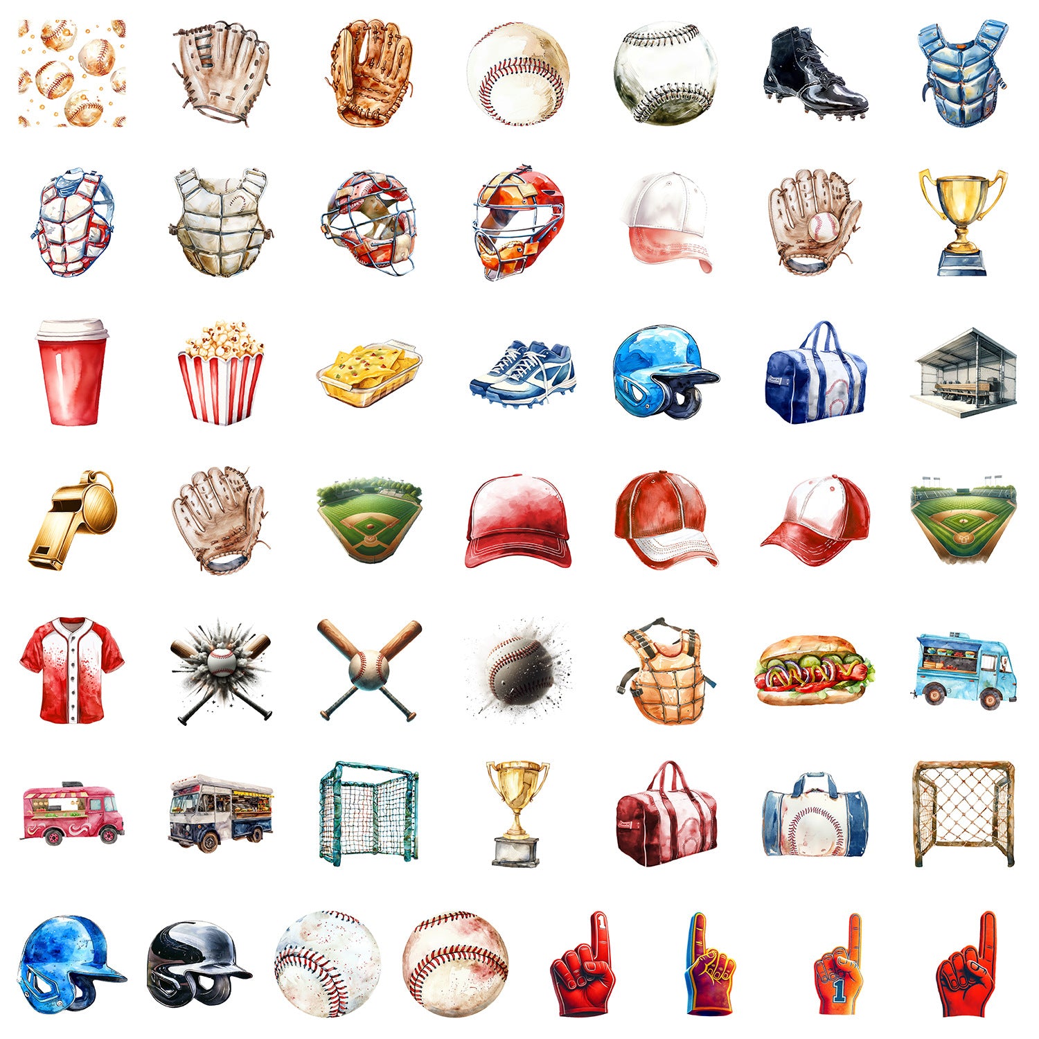 Wholesale 50pcs sports baseball graffiti stickers